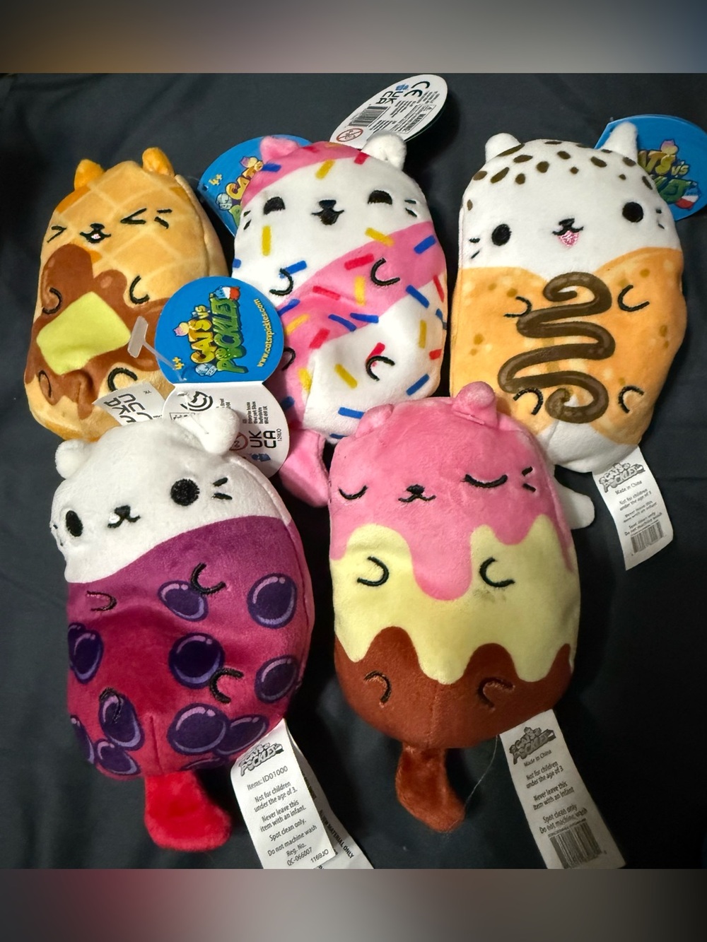 Cats vs Pickles 5 Plush Bundle Waffles Pawberry Twist Cannoli Boba